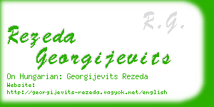 rezeda georgijevits business card